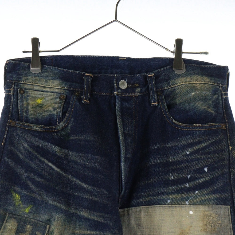 Levi's VINTAGE CLOTHING(リーバイス ビンテージ クロージング) 501XX 1955年モデル 日本製 ビッグE 赤耳セルビッチ レイバークラッシュド ボタンフライ デニムパンツ インディゴ 55501-0061