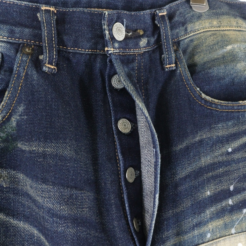 Levi's VINTAGE CLOTHING(リーバイス ビンテージ クロージング) 501XX 1955年モデル 日本製 ビッグE 赤耳セルビッチ レイバークラッシュド ボタンフライ デニムパンツ インディゴ 55501-0061