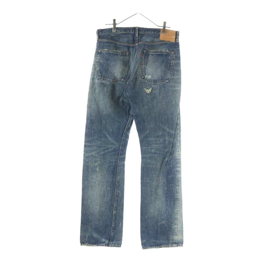 Levi's VINTAGE CLOTHING(リーバイス ビンテージ クロージング) S501XX 44年 大戦モデル 復刻 ビッグE 赤耳セルビッチ リペア加工 ボタンフライ デニムパンツ インディゴ 44501-0048