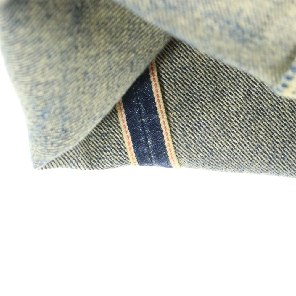 Levi's VINTAGE CLOTHING(リーバイス ビンテージ クロージング) S501XX 44年 大戦モデル 復刻 ビッグE 赤耳セルビッチ リペア加工 ボタンフライ デニムパンツ インディゴ 44501-0048