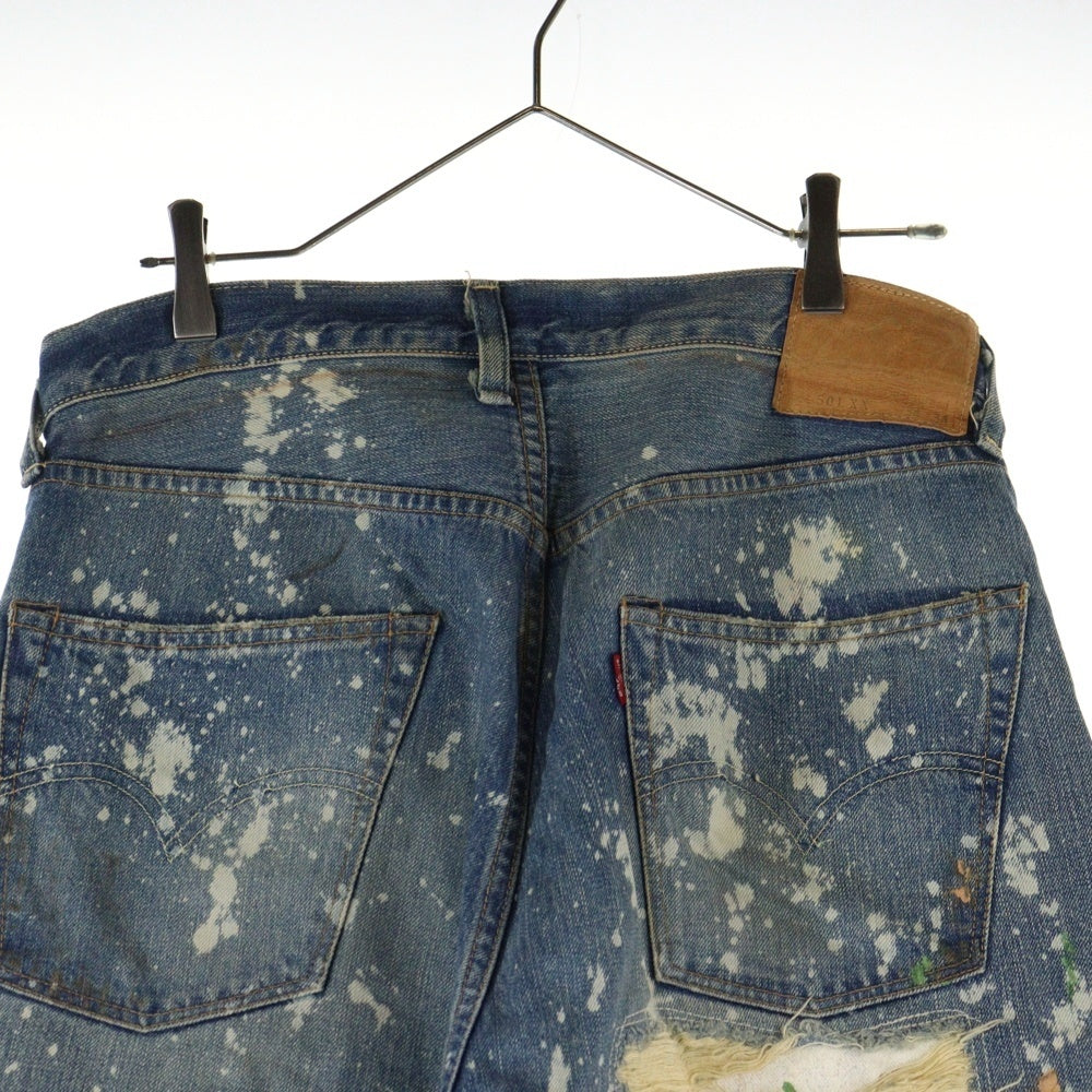 Levi's VINTAGE CLOTHING(リーバイス ビンテージ クロージング) 501XX 1955年モデル 日本製 ビッグE 赤耳セルビッチ ハードウォーン&リペアード デニムパンツ インディゴ 55501-0049
