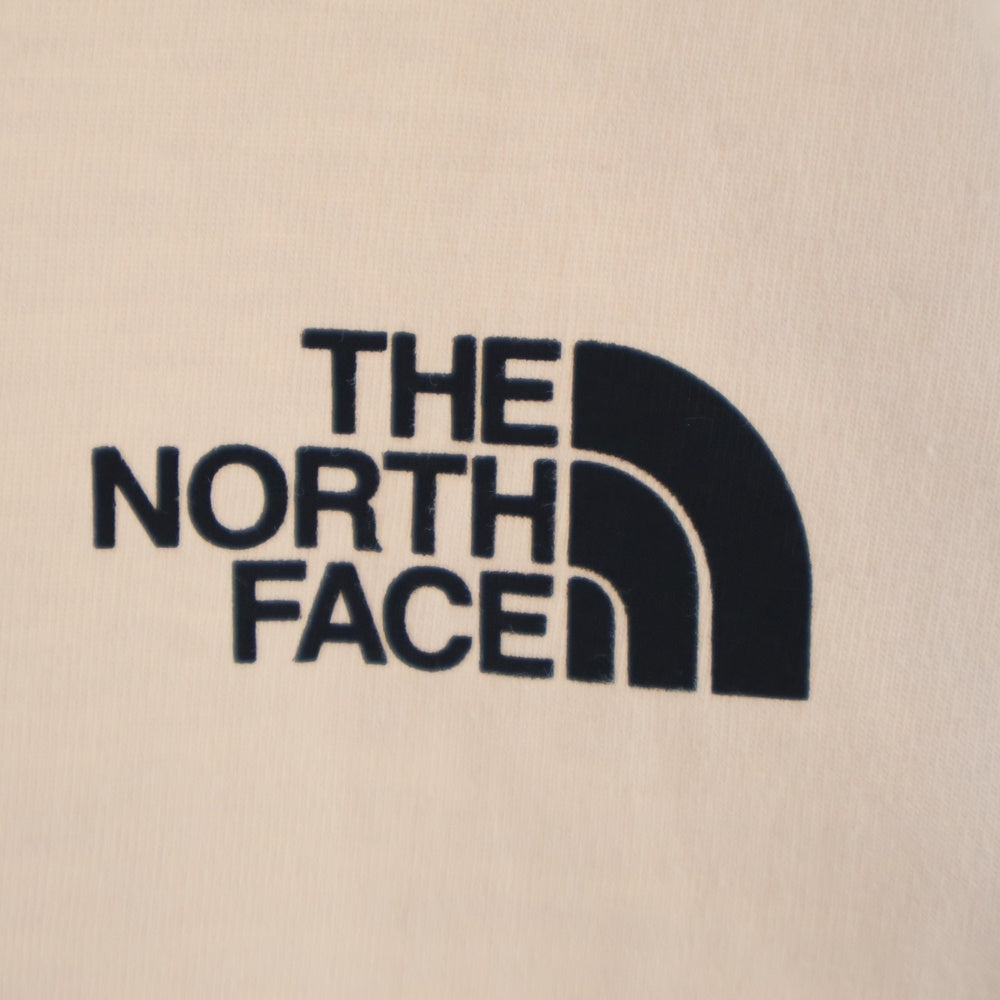 THE NORTH FACE(ザノースフェイス) COTTON BASIC L/S TEE コットン ロゴプリント ベーシック 長袖Tシャツ カットソー ベージュ NT7TN01C