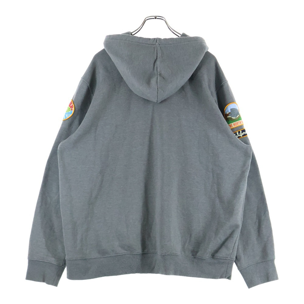 THE NORTH FACE(ザノースフェイス) NOVELTY PATCH HOODIE ノベルティパッチ プルオーバーフーディー パーカー スウェット グレー A55UG