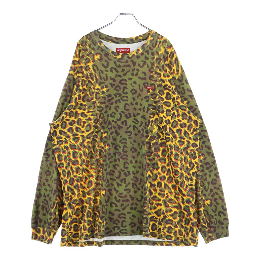 SUPREME(シュプリーム) 24AW Small Box L/S Tee チーター 総柄 スモールボックスロゴ 長袖Tシャツ カットソー マルチカラー