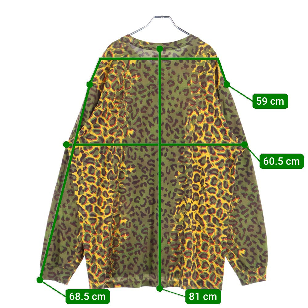 SUPREME(シュプリーム) 24AW Small Box L/S Tee チーター 総柄 スモールボックスロゴ 長袖Tシャツ カットソー マルチカラー
