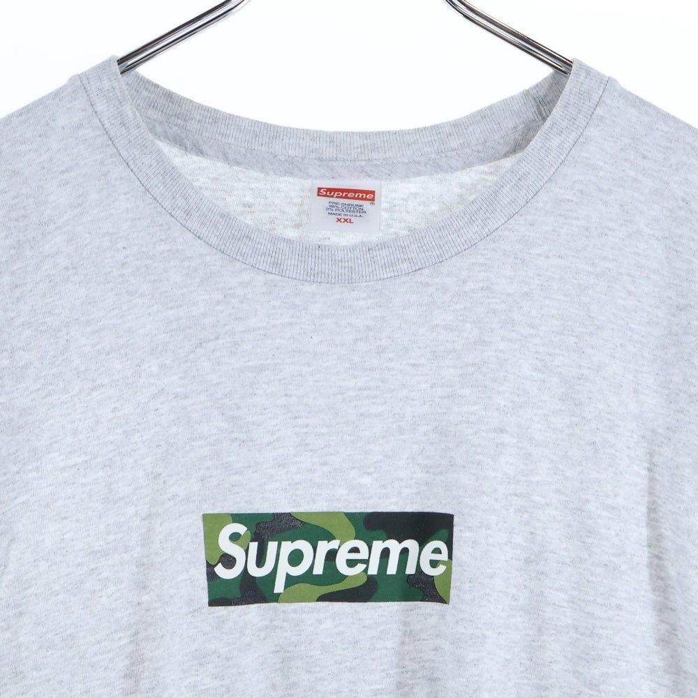 SUPREME(シュプリーム) 23AW Box Logo Tee カモ柄 ボックスロゴ 半袖Tシャツ カットソー グレー