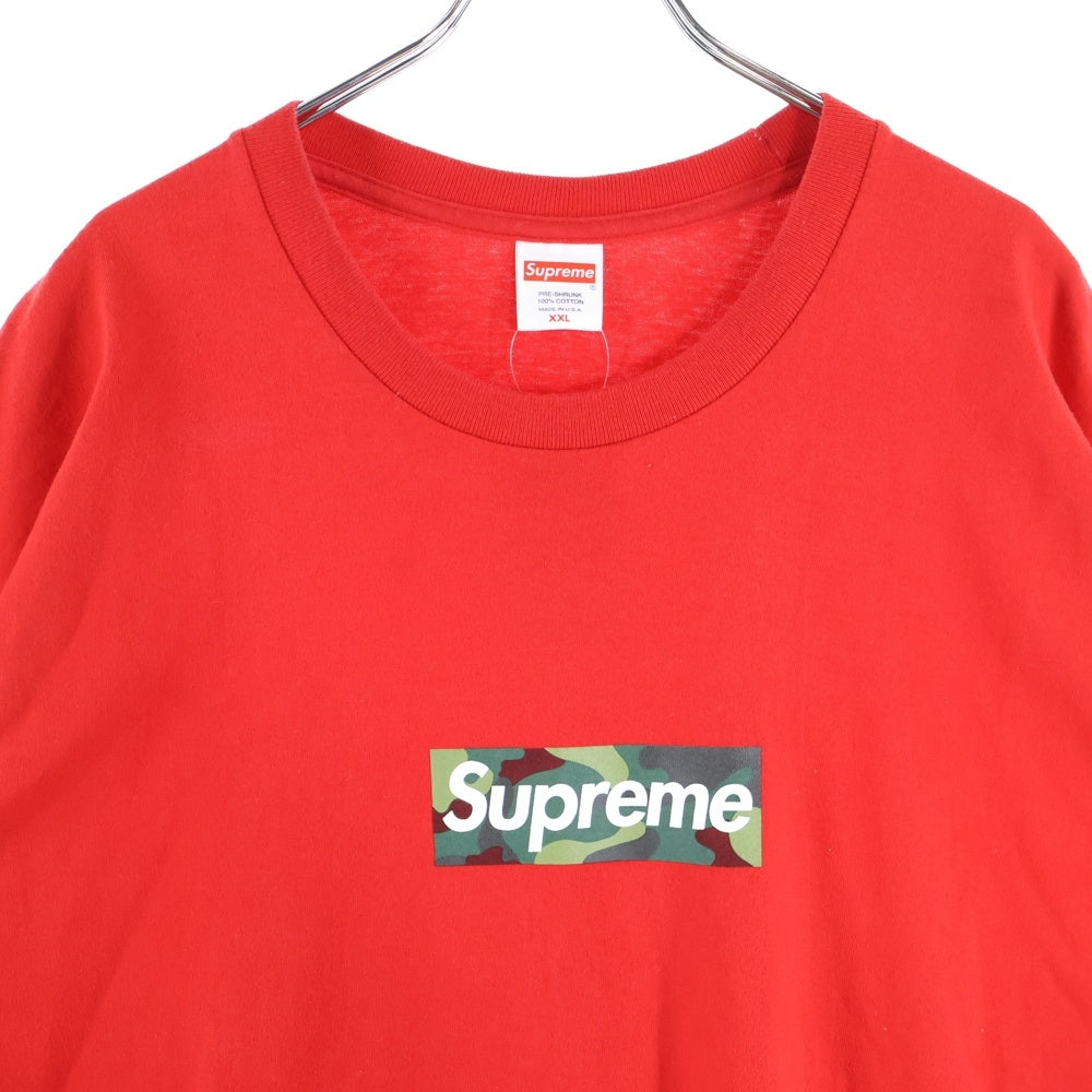 SUPREME(シュプリーム) 23AW Box Logo Tee カモ柄 ボックスロゴ 半袖Tシャツ カットソー レッド