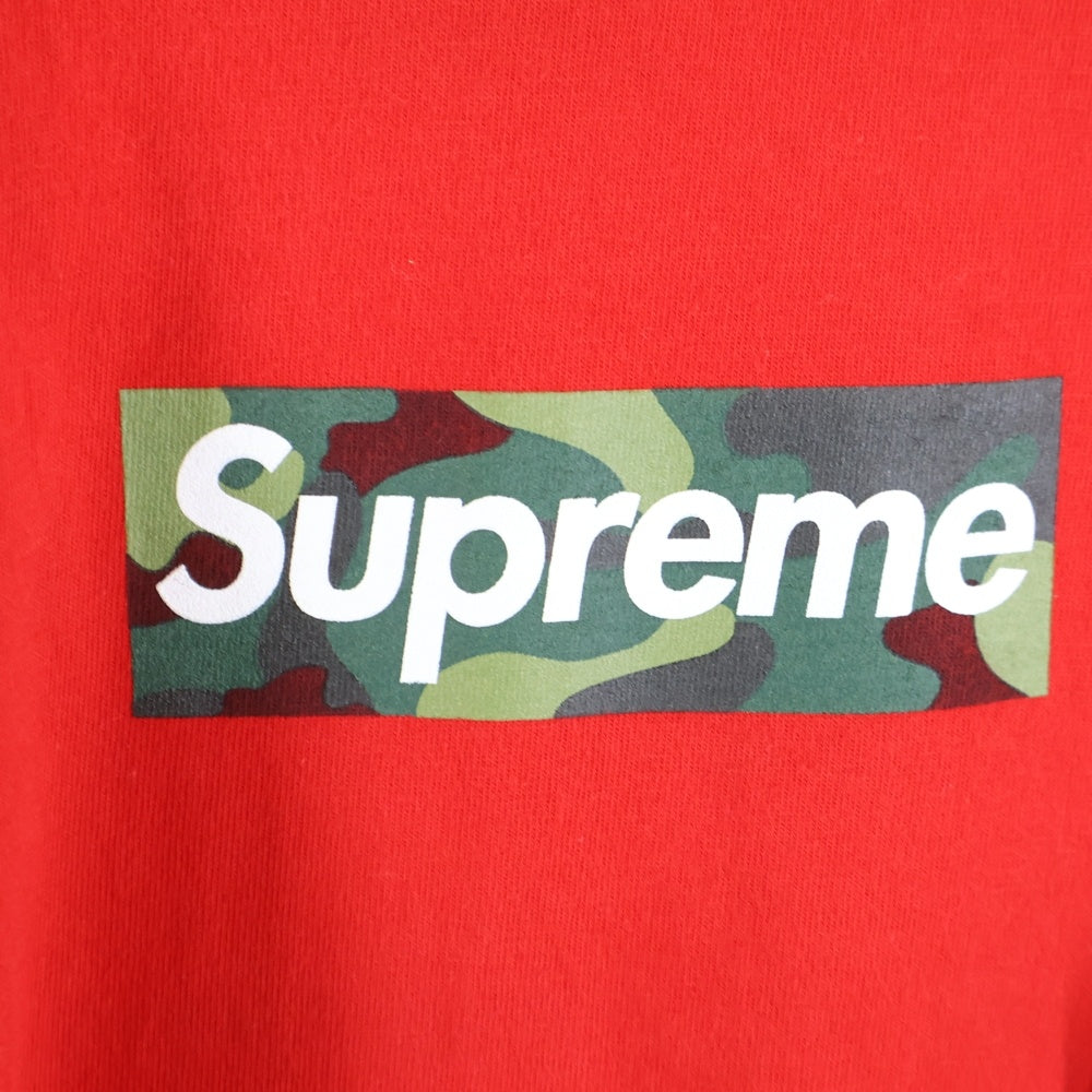 SUPREME(シュプリーム) 23AW Box Logo Tee カモ柄 ボックスロゴ 半袖Tシャツ カットソー レッド