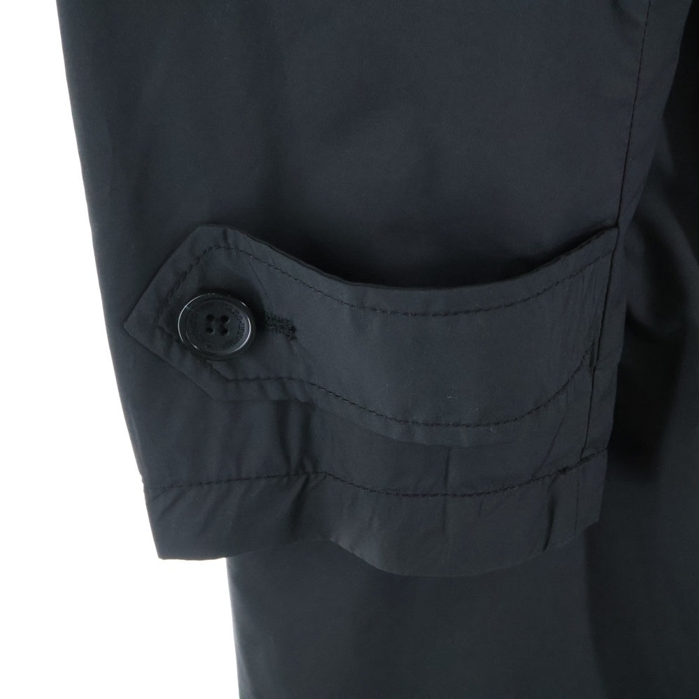 nano universe(ナノユニバース) ナイロン ロング コート ブラック ミノテックバルカラーコート 668-0111008