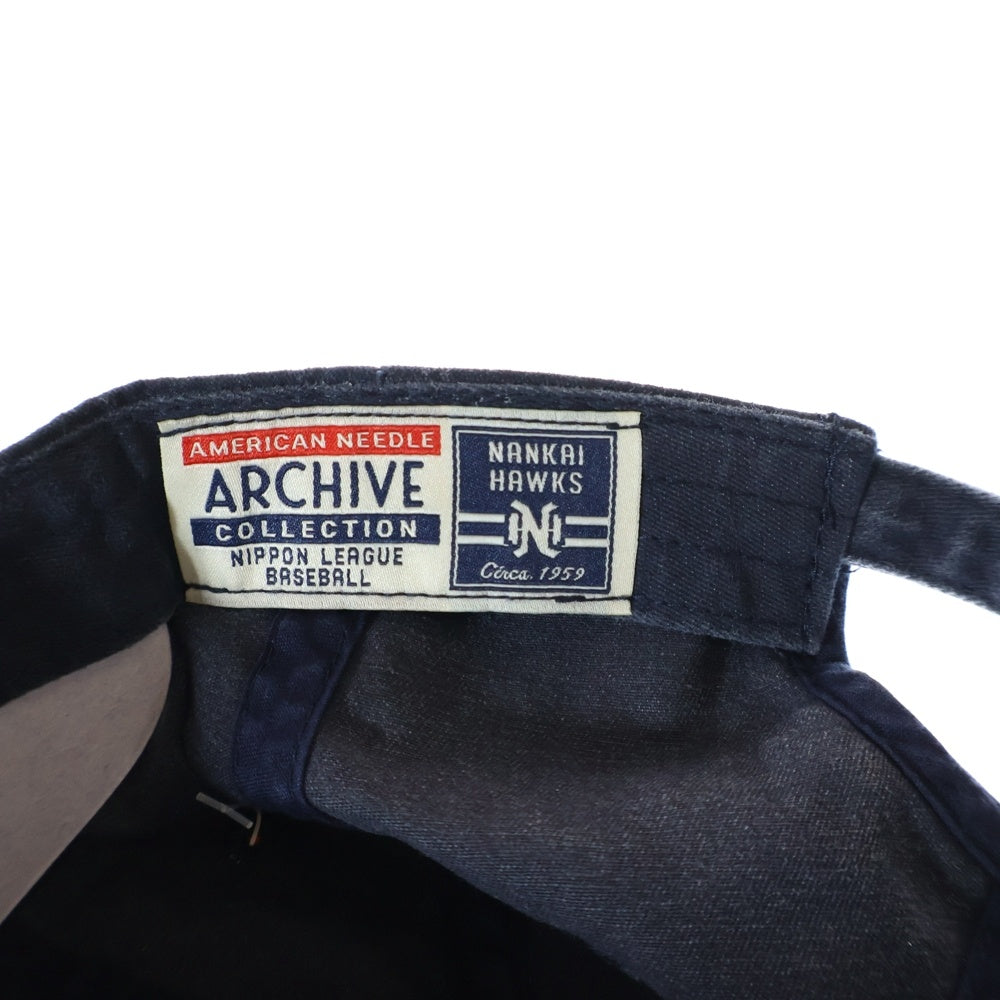 NO BRAND(ノーブランド) AMERICAN NEEDLE NANKAI HAWKS アメリカンニードル 南海ホークス キャップ 帽子 ネイビー