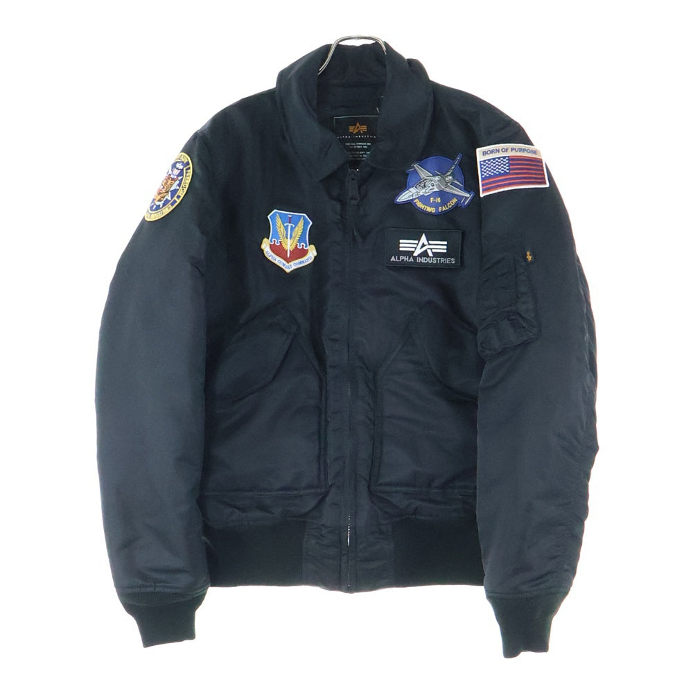ALPHA INDUSTRIES(アルファ インダストリーズ) CWU-45 ワッペン フライトジャケット ブラック TA0216-001