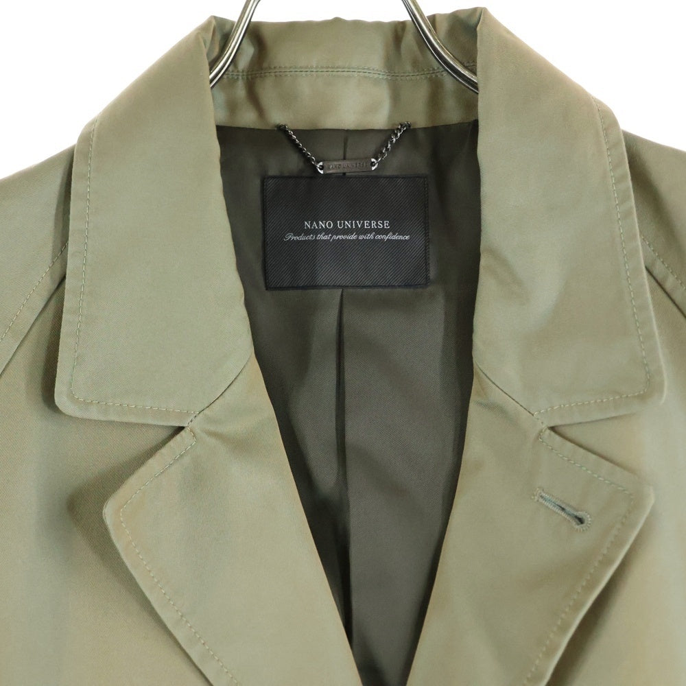nano universe(ナノユニバース) イリディセント トレンチコート カーキ 668-0211007