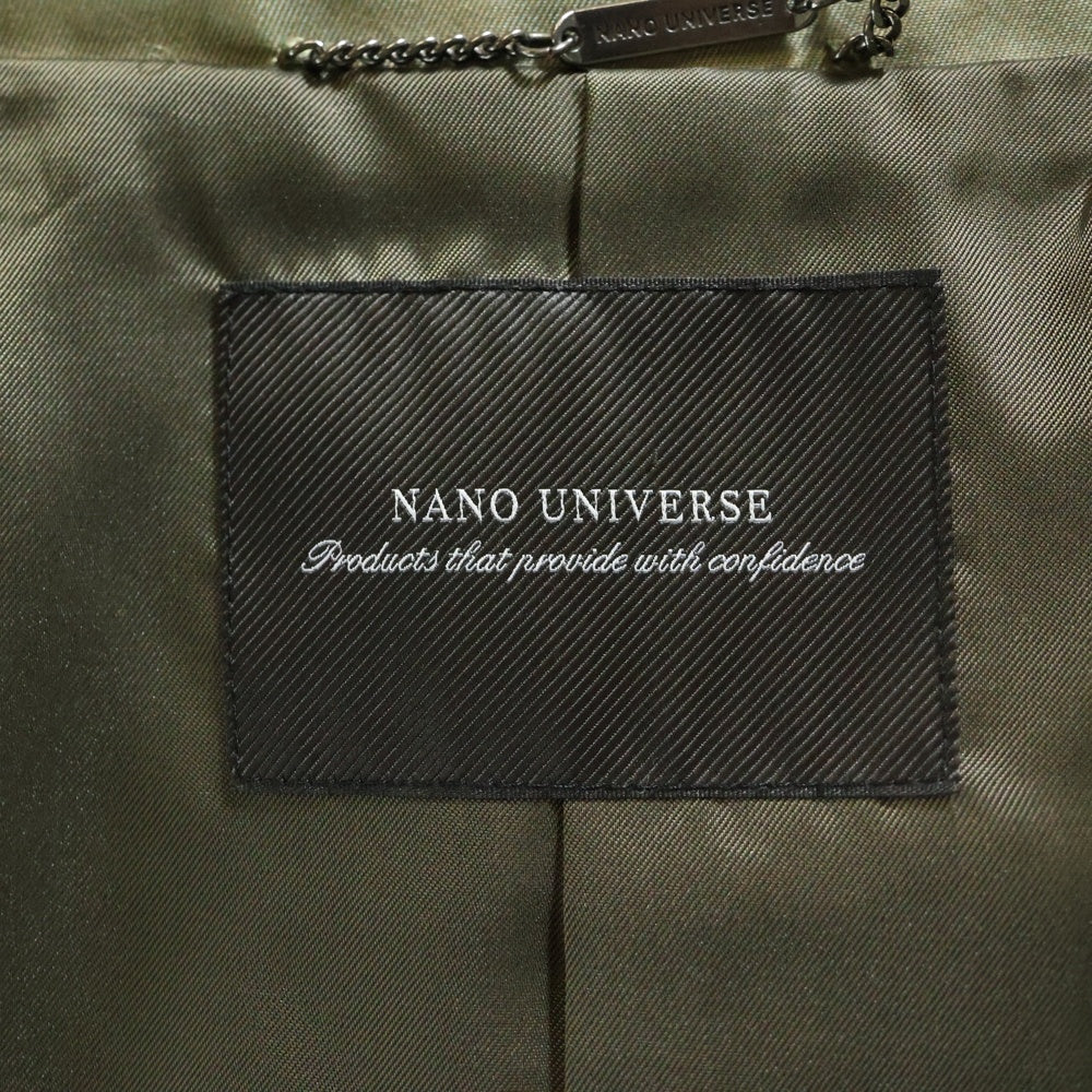 nano universe(ナノユニバース) イリディセント トレンチコート カーキ 668-0211007