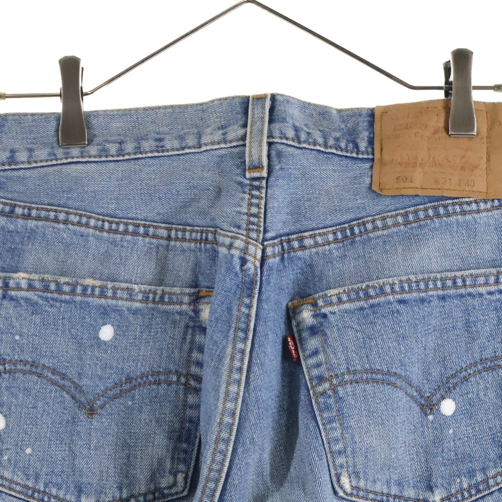 Levi's(リーバイス) 01年製 501 ボタンフライ ボタン裏553 ペイント デニムパンツ インディゴ
