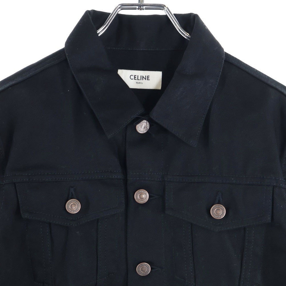 CELINE(セリーヌ) コットン トラッカーデニムジャケット ブラック 2Q002644E