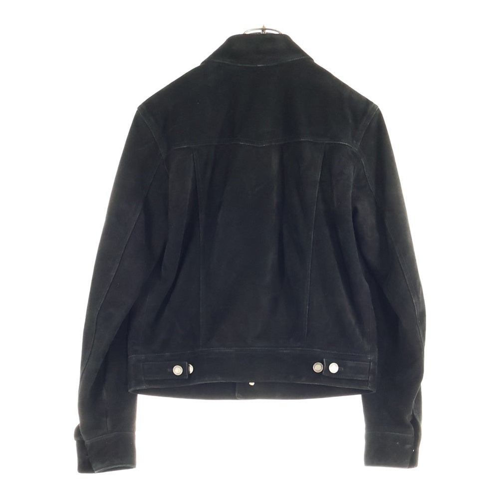 SAINT LAURENT PARIS(サンローランパリ) スエードレザー ボタンフライ ジャケット ブラック 460988