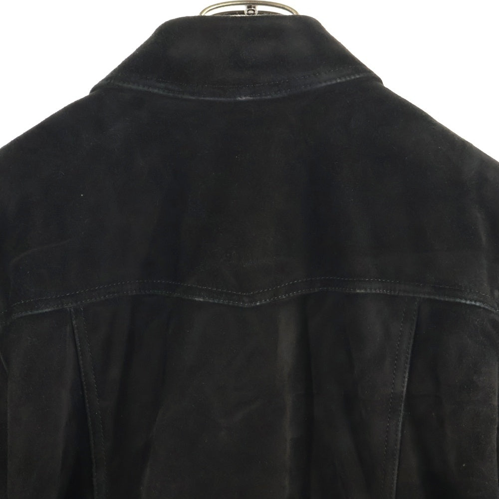 SAINT LAURENT PARIS(サンローランパリ) スエードレザー ボタンフライ ジャケット ブラック 460988