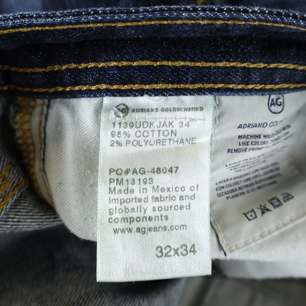 ADRIANO GOLDSCHMIED(アドリアーノゴールドシュミット) ジップフライ ストレート デニム パンツ インディゴ AG-48047