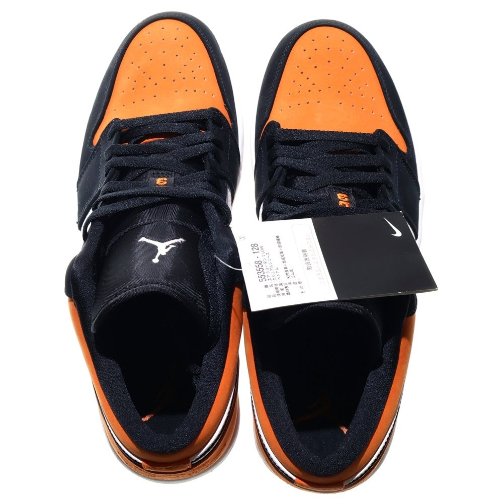 NIKE(ナイキ) AIR JORDAN 1 LOW SHATTERED BACKBOARD エアジョーダン1 シャッタード バックボード ローカットスニーカー ブラック/オレンジ US10.5/28.5cm 553558-128
