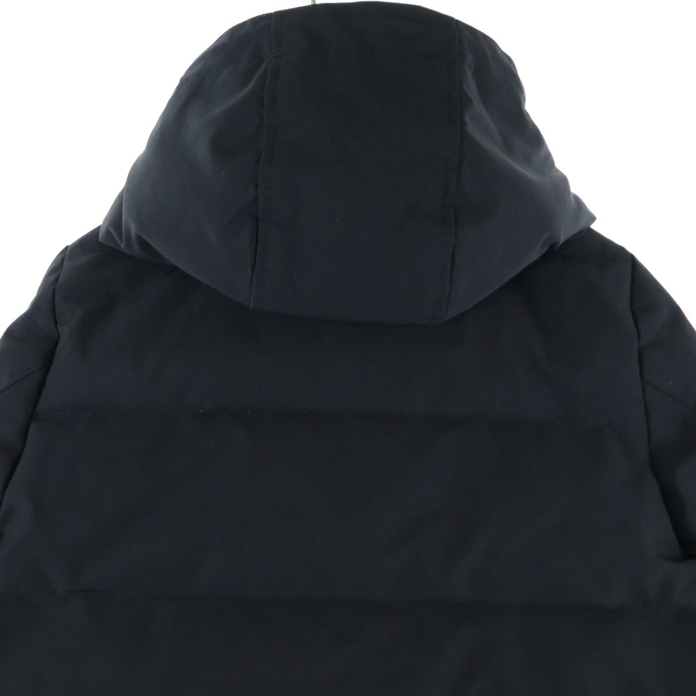 DANTON(ダントン) SHORT DOWN JACKET ロゴパッチ フーデットショートダウンジャケット ブラック 19A-FA-002