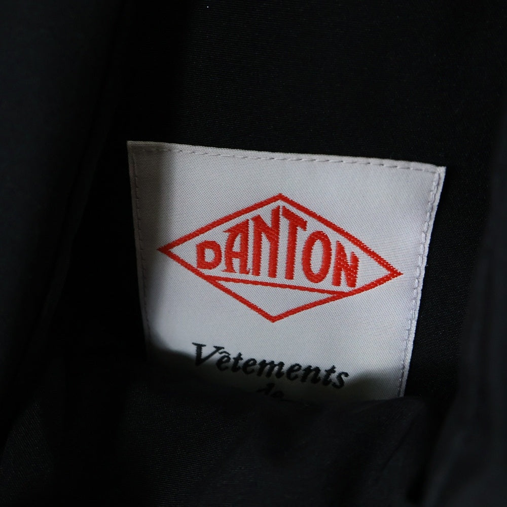 DANTON(ダントン) SHORT DOWN JACKET ロゴパッチ フーデットショートダウンジャケット ブラック 19A-FA-002