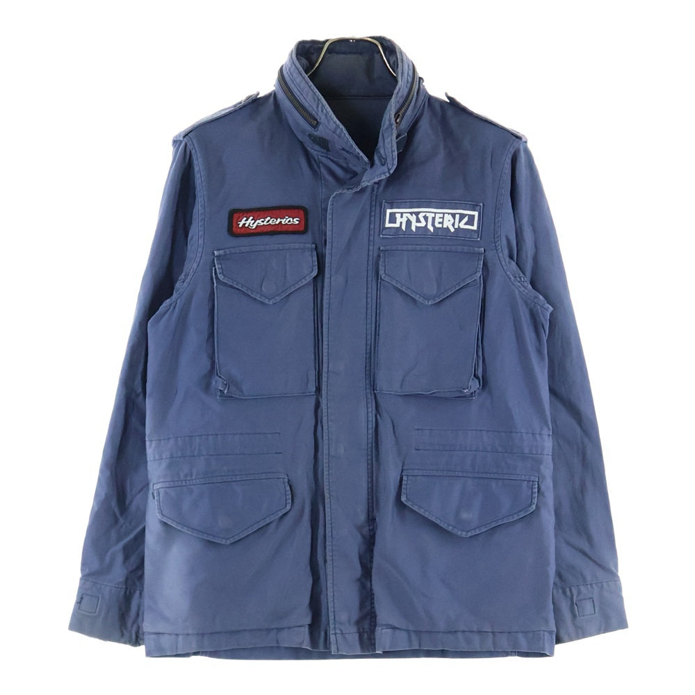 HYSTERIC GLAMOUR(ヒステリックグラマー) ロゴワッペン ミリタリー M-65 フィールドジャケット ネイビー 2AB-4380