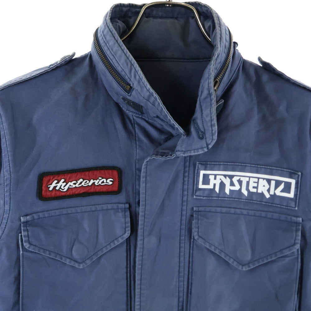 HYSTERIC GLAMOUR(ヒステリックグラマー) ロゴワッペン ミリタリー M-65 フィールドジャケット ネイビー 2AB-4380