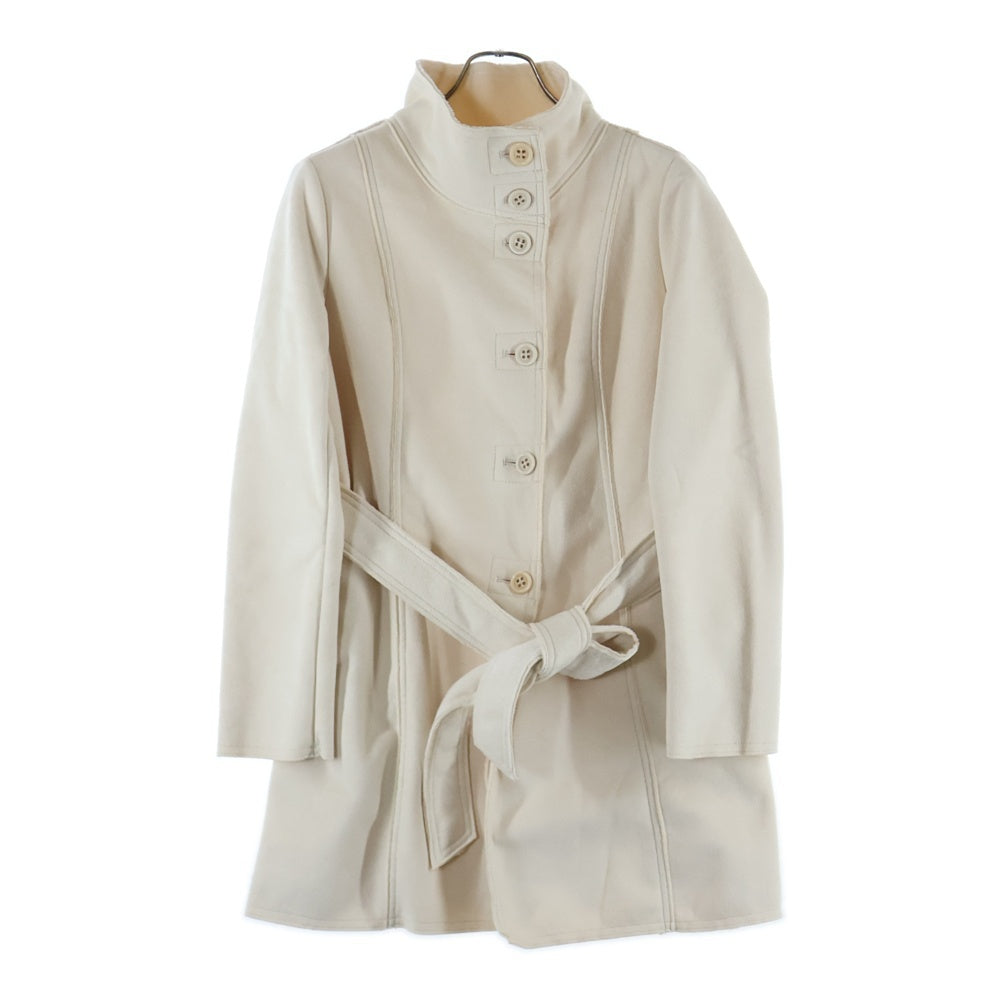 【COMME CA ISM】 コムサイズム (L) フード付きロングボアコート COMME CA ISM(コムサイズム) 内ボア付き ハイネック ロングコート