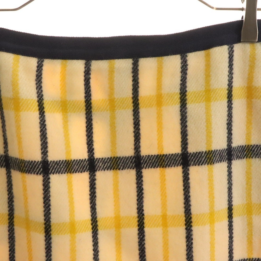DRAWER(ドゥロワー) ウール チェックスカート ベージュ/イエロー レディース 6524-299-0788