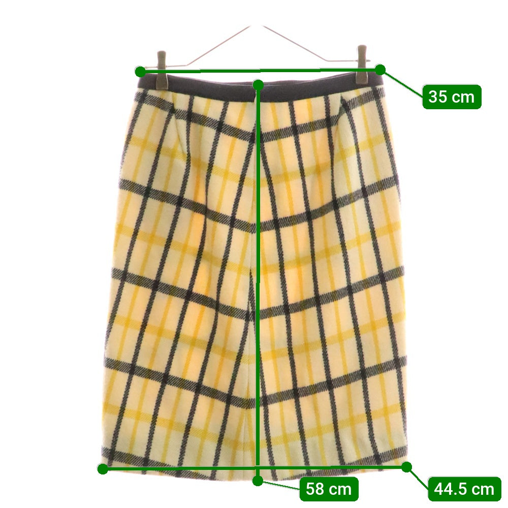 DRAWER(ドゥロワー) ウール チェックスカート ベージュ/イエロー レディース 6524-299-0788