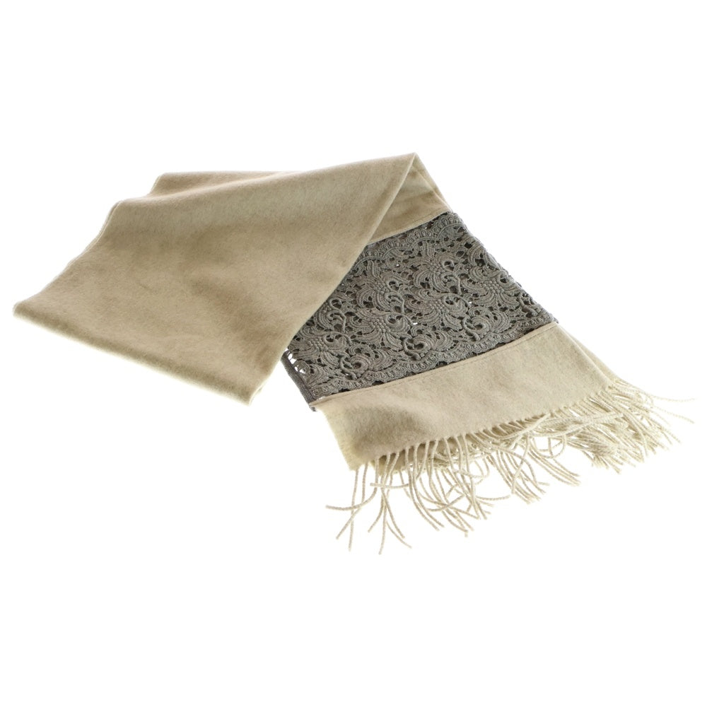 NO BRAND(ノーブランド) CAROLINE CHARLES(キャロライン チャールズ)マフラー ストール ベージュ/グレー