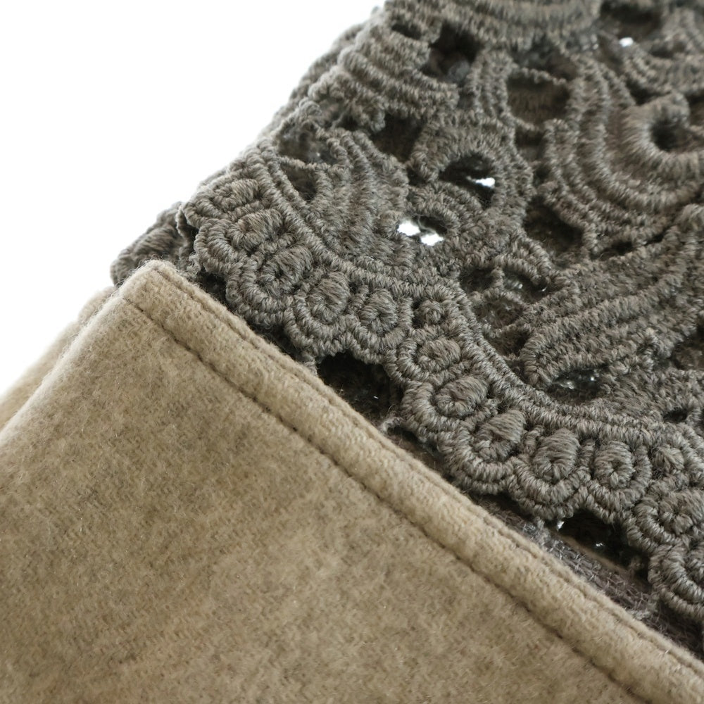 NO BRAND(ノーブランド) CAROLINE CHARLES(キャロライン チャールズ)マフラー ストール ベージュ/グレー