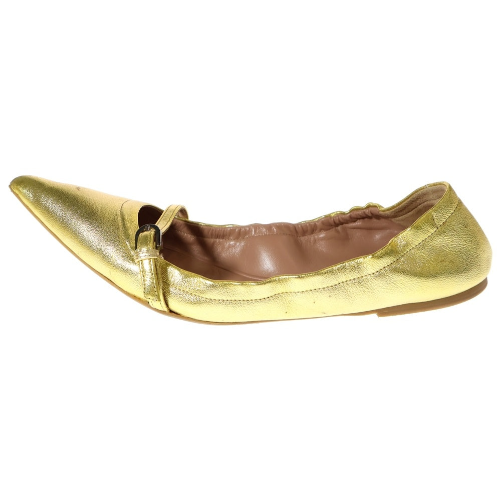 DRESSTERIOR(ドレステリア) ストラップ レザーパンプス シュージュ イエロー レディース