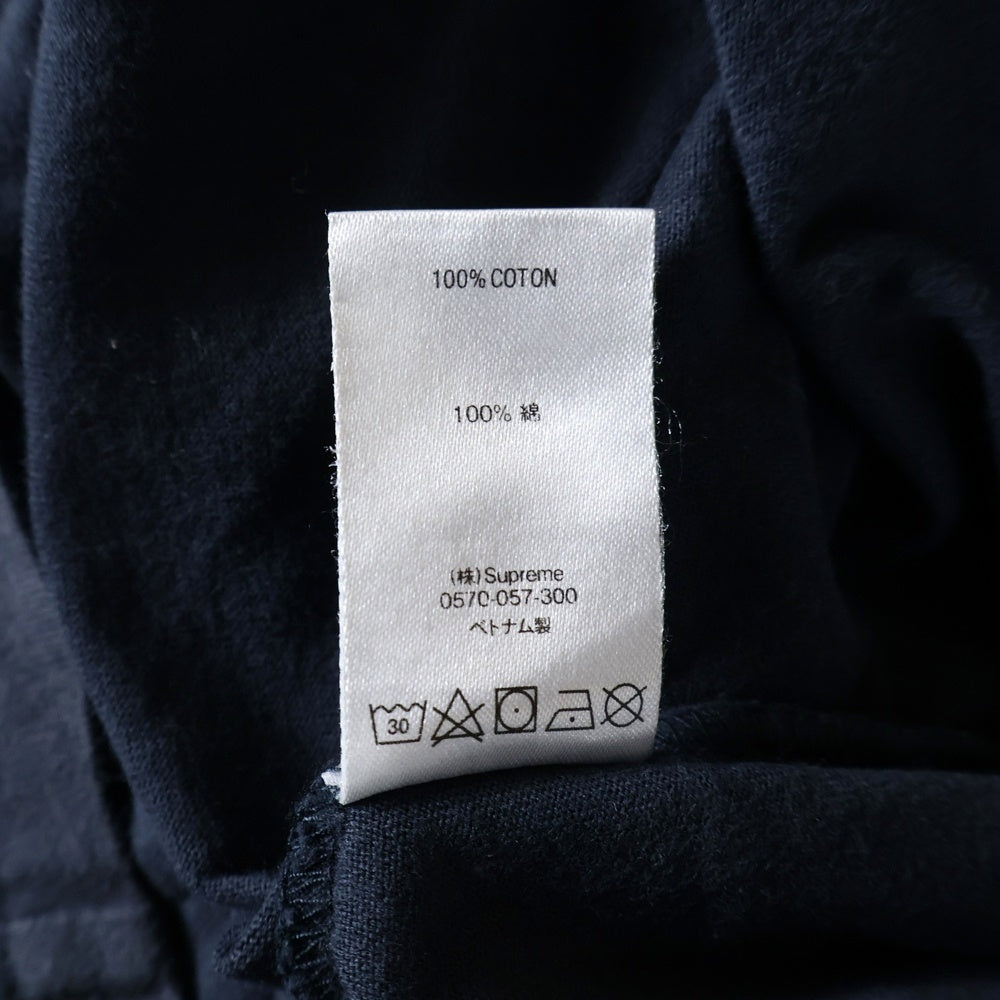 SUPREME(シュプリーム) Small Box Logo Tee スモール ボックス ロゴ クルーネック コットン 長袖Tシャツ カットソー ネイビー