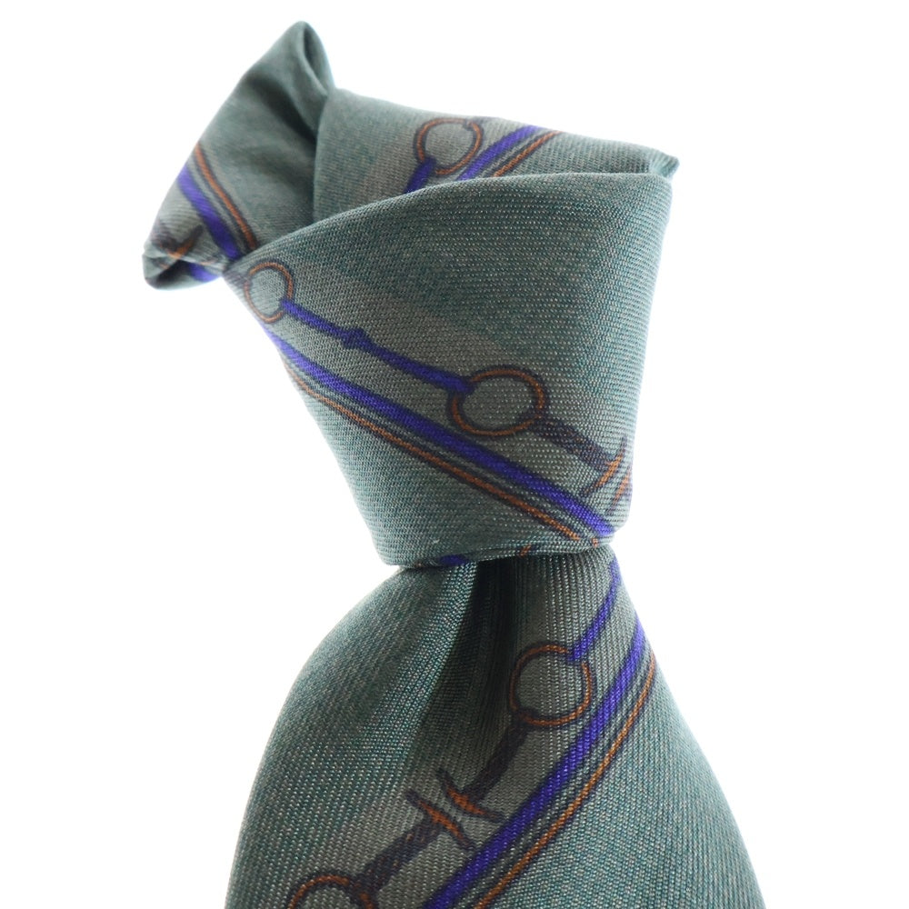 CELINE(セリーヌ) トリオンフ ホースビット シルクタイ ネクタイ グリーン