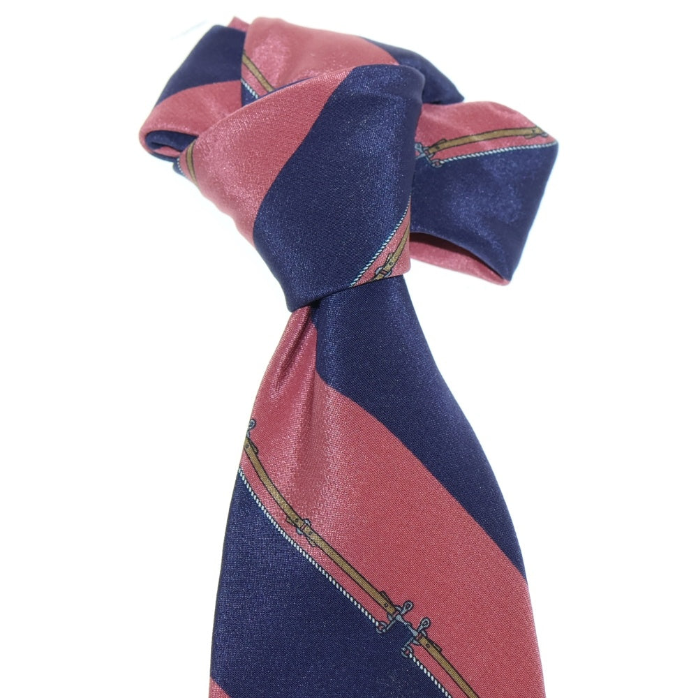 CELINE(セリーヌ) トリオンフ ストライプ シルクタイ ネクタイ パープル/ピンク