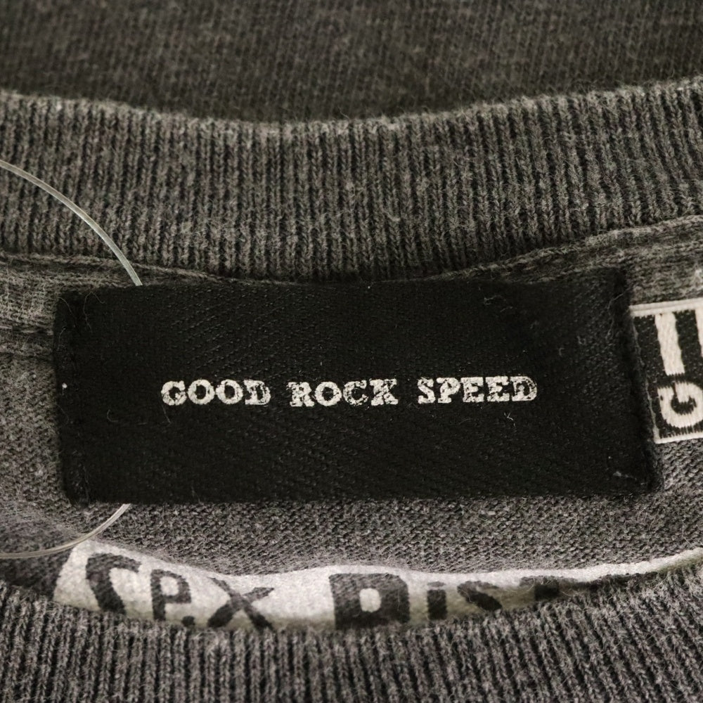 GOOD ROCK SPEED(グッド ロック スピード) GOD SAVE THE QUEEN ゴッド セイブ ザ クイーン プリント半袖Tシャツ カットソー グレー レディース