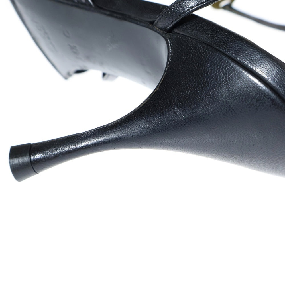 GUCCI(グッチ) レザー ストラップヒール パンプス ブラック レディース