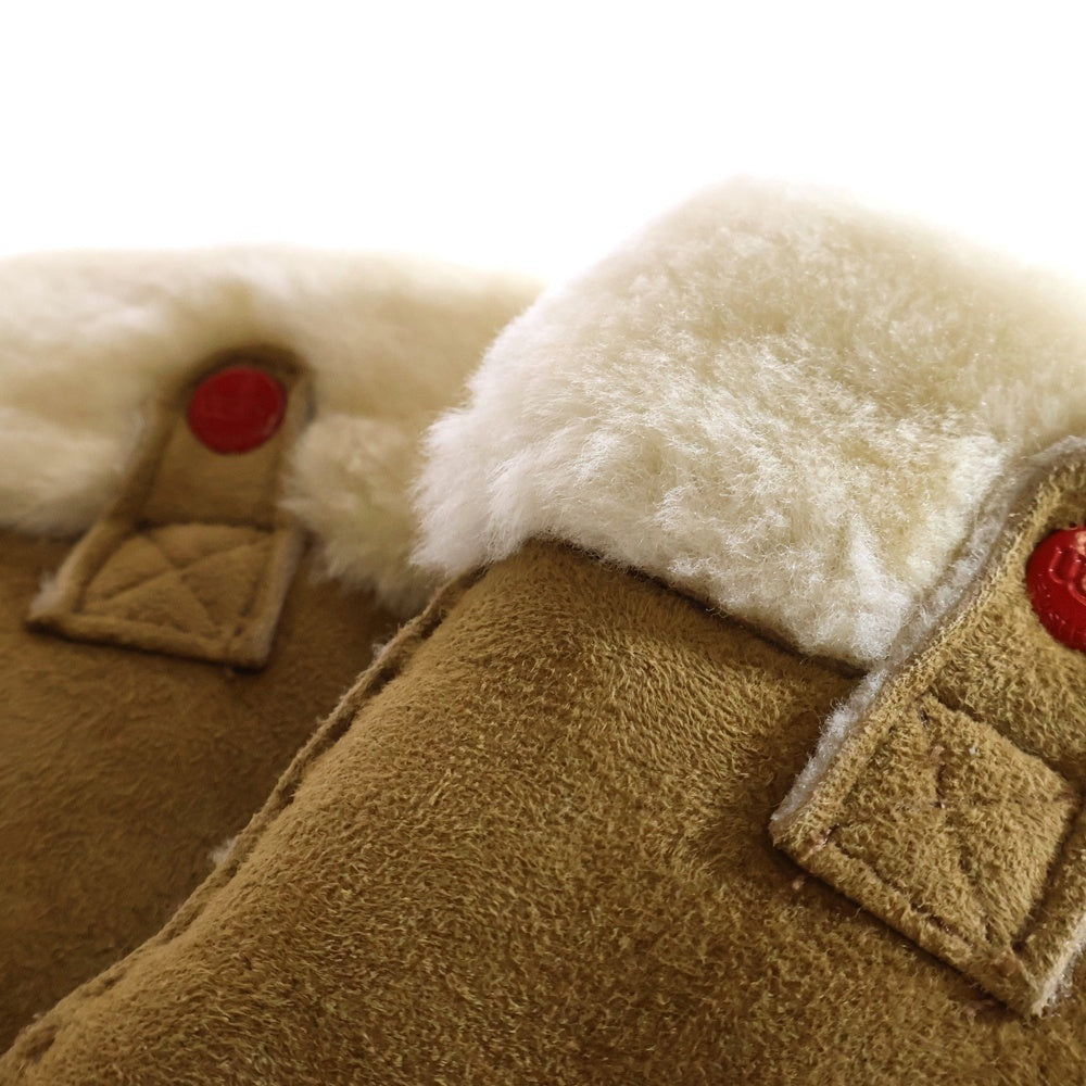 UGG(アグ) ムートン グローブ ミトン 手袋 ブラウン キッズ K11103