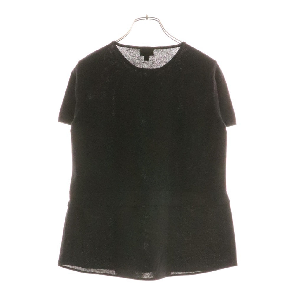 ARMANI COLLEZIONI(アルマーニ コレツィオーニ) 切替 半袖ニット セーター ブラック レディース 6XMM44 MM12Z