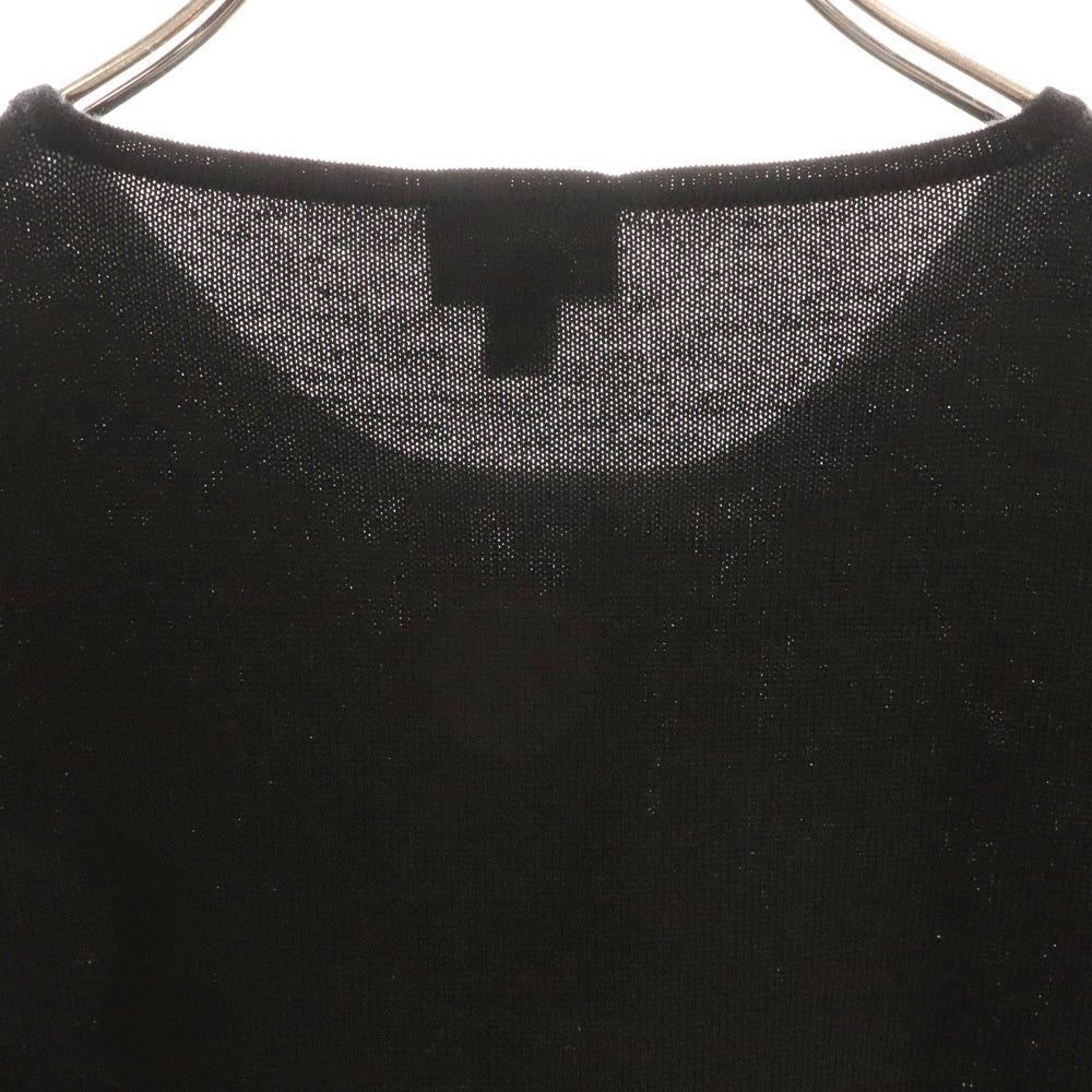 ARMANI COLLEZIONI(アルマーニ コレツィオーニ) 切替 半袖ニット セーター ブラック レディース 6XMM44 MM12Z