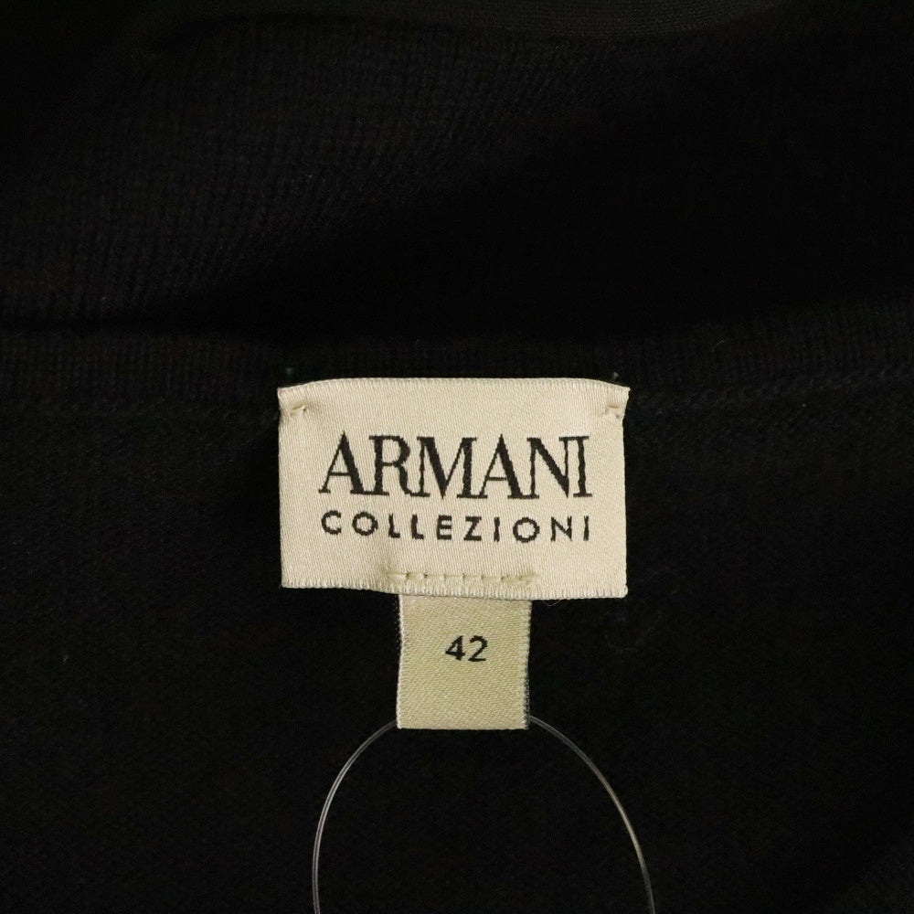 ARMANI COLLEZIONI(アルマーニ コレツィオーニ) 切替 半袖ニット セーター ブラック レディース 6XMM44 MM12Z