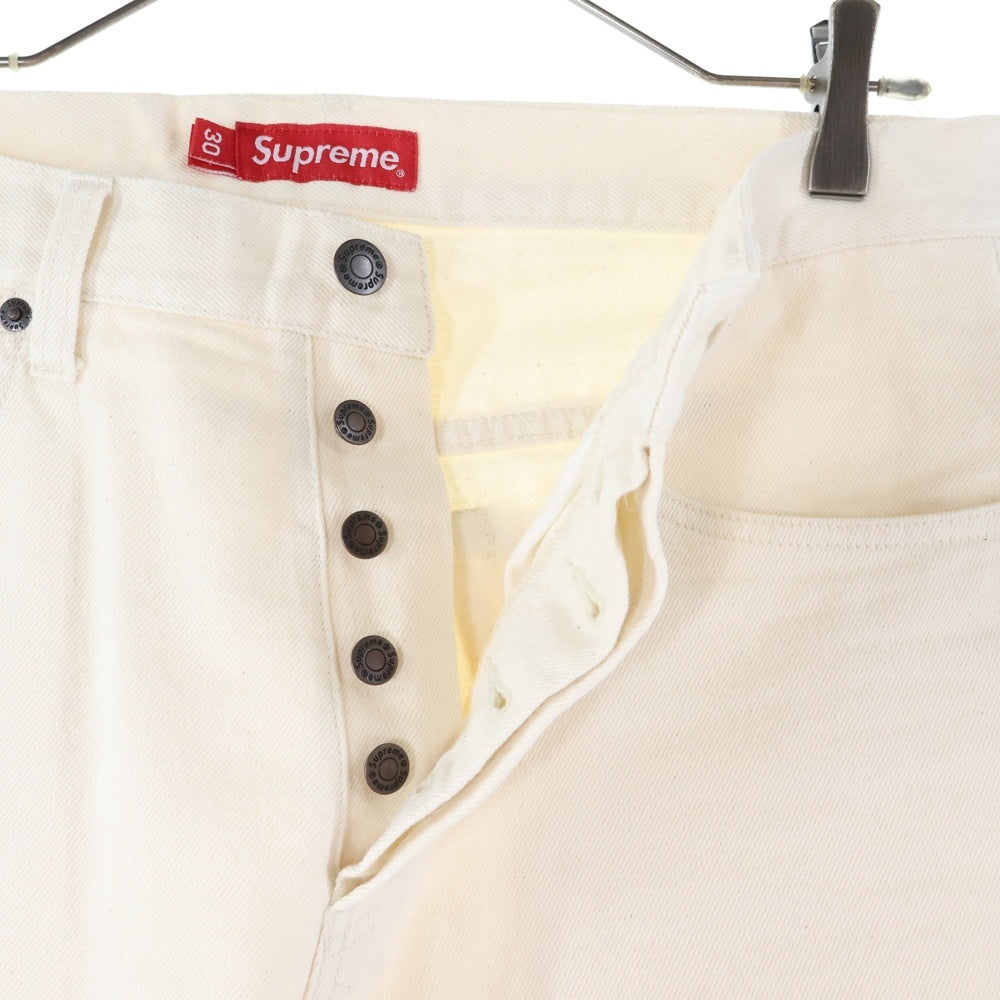 SUPREME(シュプリーム) 22AW Regular Jean バックポケットスターロゴ レギュラージーン ボタンフライデニムパンツ アイボリー