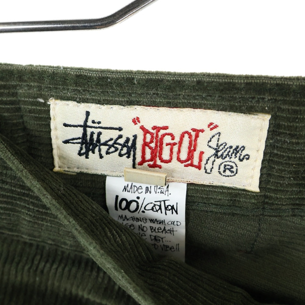 STUSSY(ステューシー) 90S VINTAGE BIG OL' JEAN ヴィンテージ ボタンフライ テーパード コーデュロイパンツ オリーブ