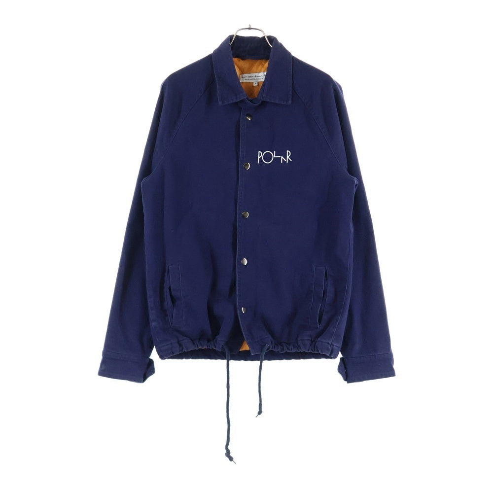 POLAR SKATE CO(ポーラー) バックロゴ 裏地キルティング コーチジャケット ネイビー