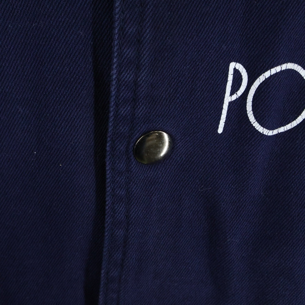 POLAR SKATE CO(ポーラー) バックロゴ 裏地キルティング コーチジャケット ネイビー