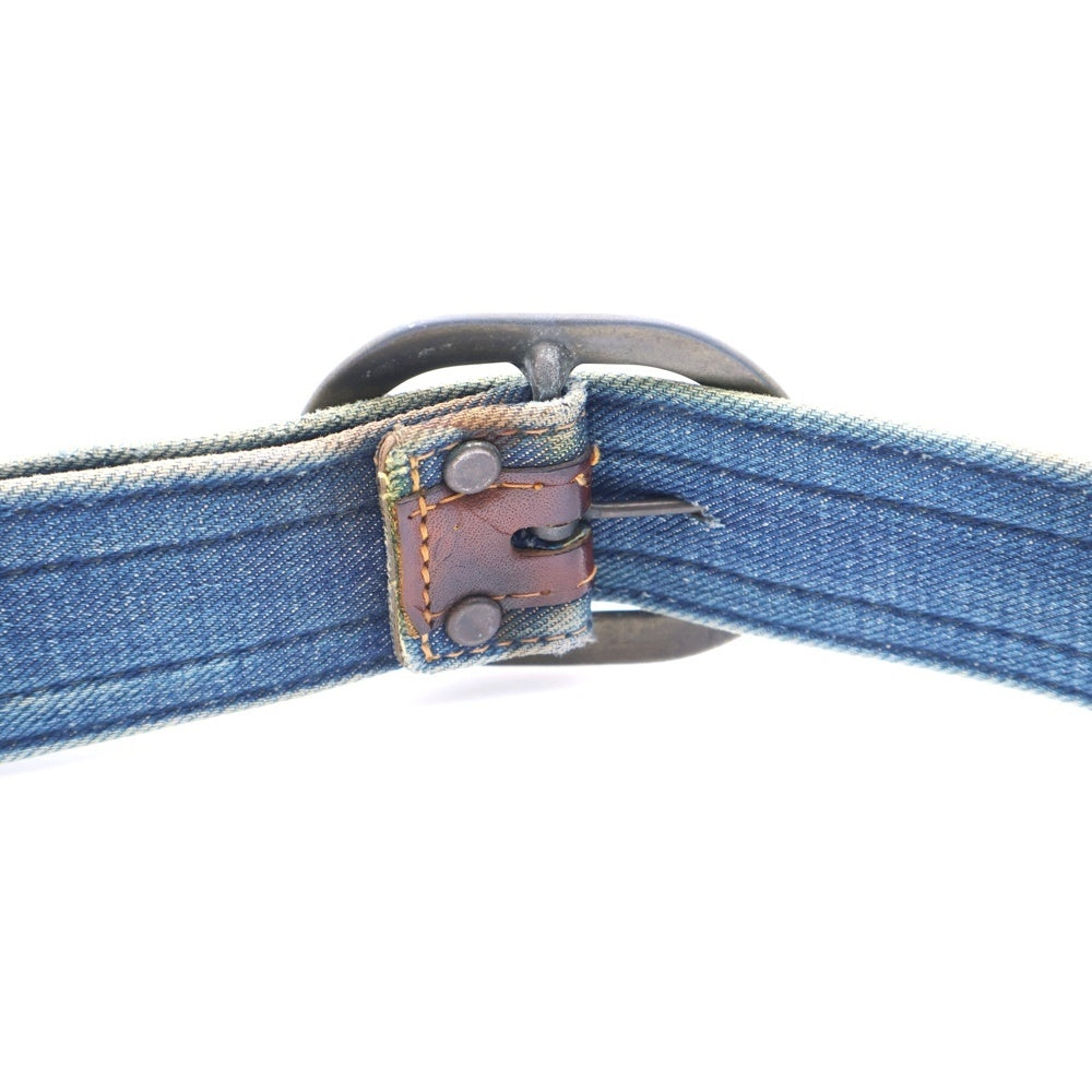 Levi's(リーバイス) 70S VINTAGE ヴィンテージ オレンジタブ レザーデニム切替ベルト インディゴ/ブラウン