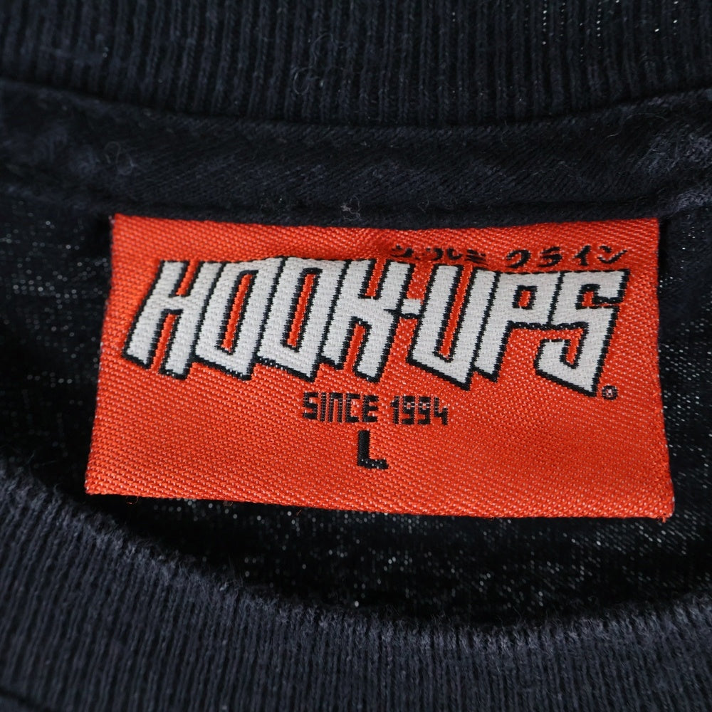 VINTAGE(ヴィンテージ) 90S VINTAGE HOOK-UPS DEVIN TEE ヴィンテージ フックアップス デビン フロントプリントTシャツ 半袖クルーネックカットソー ブラック
