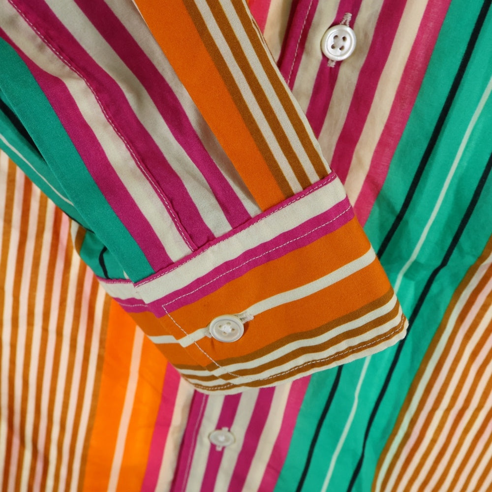 UNITED ARROWS & SONS(ユナイテッドアローズ アンド サンズ) 7B 胸ポケット ストライプ柄 キングスロード 長袖シャツ マルチ 5511-299-0238