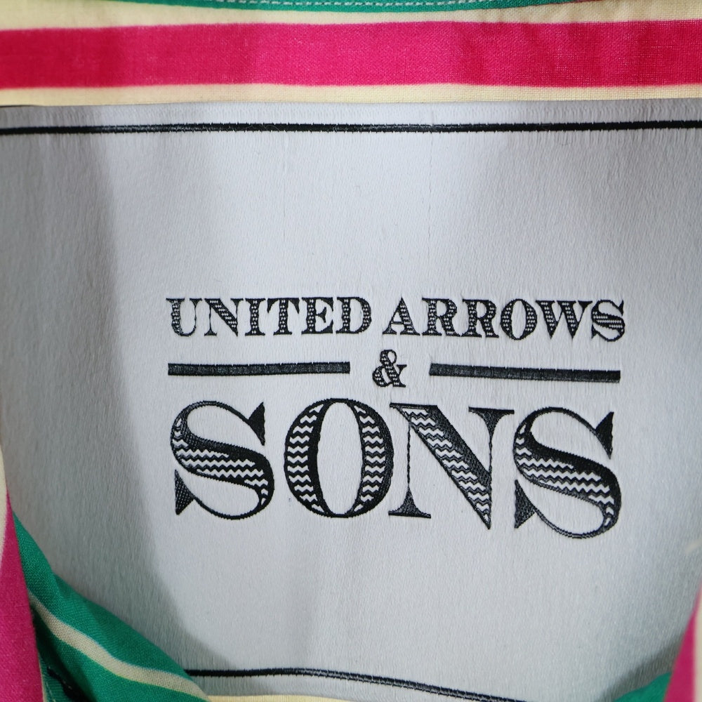 UNITED ARROWS & SONS(ユナイテッドアローズ アンド サンズ) 7B 胸ポケット ストライプ柄 キングスロード 長袖シャツ マルチ 5511-299-0238
